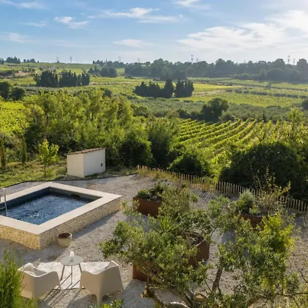 -au Bout Les Vignes - Avec Piscine Et Vue Дом отдыха